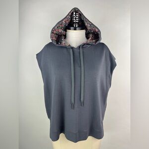 💚 3024. Charcoal Hooded Oversized Vest